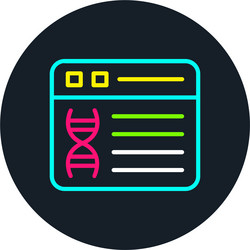 browser line multi color icon vector image
