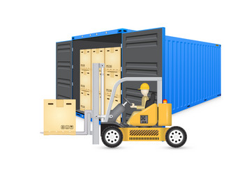 Cargo container vector