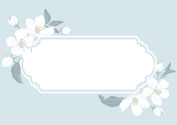 Cherry Blossom Card Template Vector Image