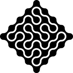 connected dots in a shape of rhombus black vector image