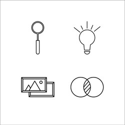 Design and studio simple linear icon setsimple vector