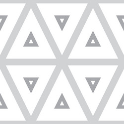 Seamless pattern with triangles in grey or silver vector