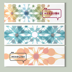 Set of 3 covers with abstract patterns vector