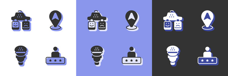 Set taxi service rating driver and location vector