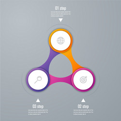 template for cycle diagram graph presentation vector image