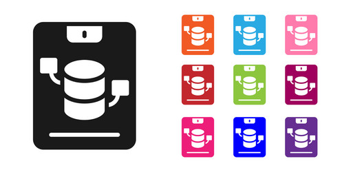 black server data web hosting icon isolated vector image