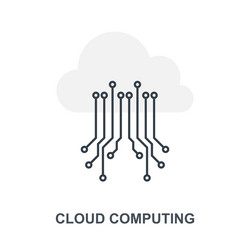 cloud computing flat icon design concept vector image