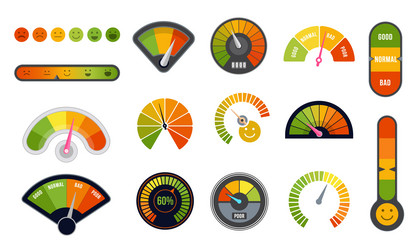 Rating scale customer satisfaction Royalty Free Vector Image