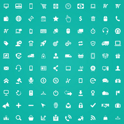 e-commerce 100 icons universal set for web and ui vector image
