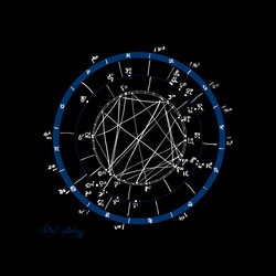Horoscope natal chart astrological celestial map Vector Image