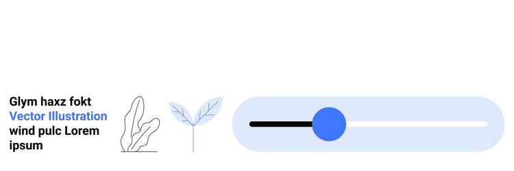 minimalist ui design with slider control vector image