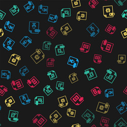 set line ogg file document wav js and mp4 vector image