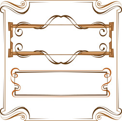 Vintage beautiful elegant frame set of elements vector