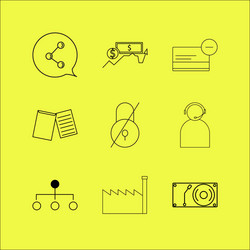 Web linear icon set simple outline icons vector