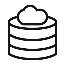 data storage icon mark in filled style vector image