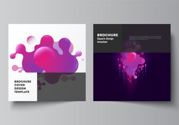 minimal layout two square format vector image