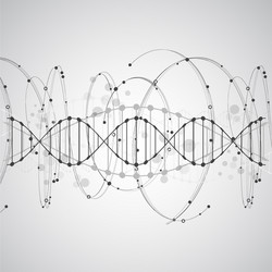 Science template wallpaper or banner with a dna vector