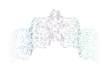 Abstract data flow background vector