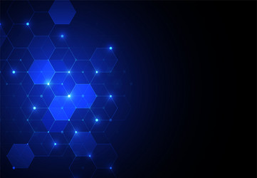 abstract hexagonal molecular structures vector image