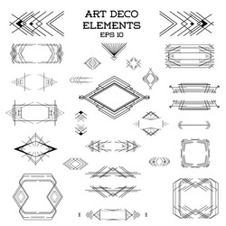 Art Deco Frames & Patterns vector image