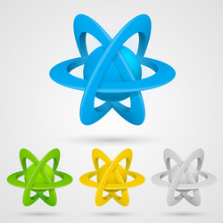 Atomic Structure Symbol Set vector image