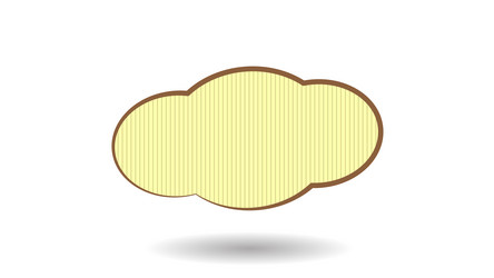 cloud shape text form simple bub vector image