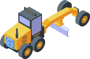 grader machine truck icon isometric style vector image