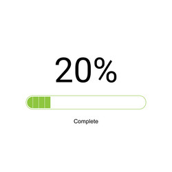 loading bar progress icons load sign green vector image