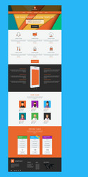 One page website design template in flat style vector