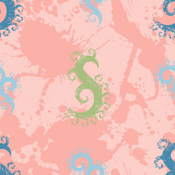 Seamless pattern with textured curles vector