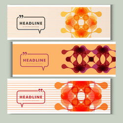 set of 3 covers with abstract patterns vector image