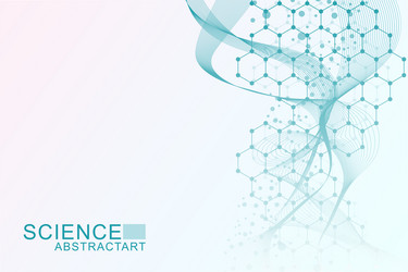 structure molecule and communication dna atom vector image