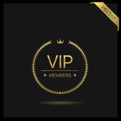 VIP Laurel Wreath Label vector image