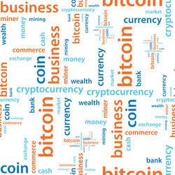 Bitcoin Text Overlay Pattern vector image