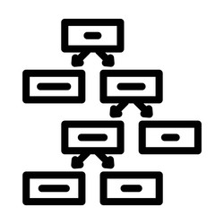 decision tree algorithm line icon vector image