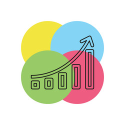 financial graph - analytics chart vector image