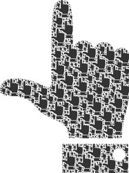 hand pointer up recursive composition itself vector image