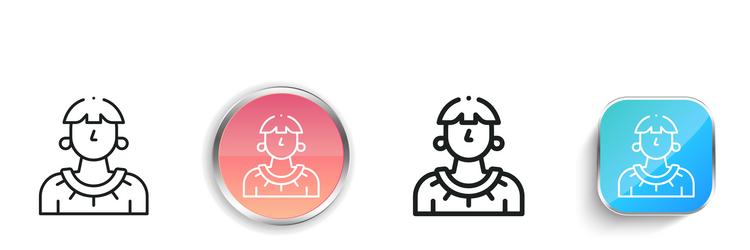 maya icon thin linear regular and button style vector image