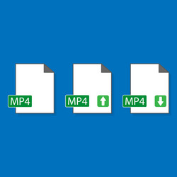 mp4 file format icon template vector