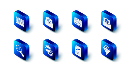 set mail and e-mail browser setting lead vector image