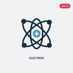 two color electron icon from science concept vector image