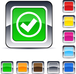 mark square button vector image