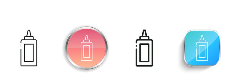mayonaisse icon thin linear regular and button vector image