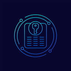 Private key for access line icon vector