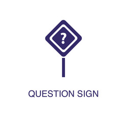 question element in flat simple style on white vector