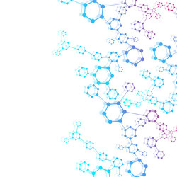 structure molecule and communication dna atom vector image