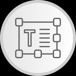 text editor line circle grey icon vector image