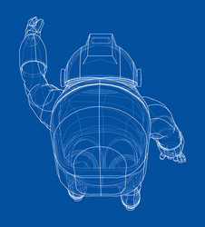 astronaut concept rendering 3d vector image