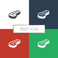 beef icon white background vector