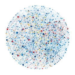 Blockchain Network Structure vector image